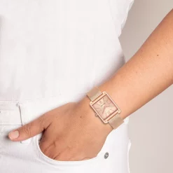 Nine West Women's Gold-Tone Rectangle Dial Dress Watch -Nine West shop 5857483 ALT9