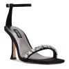 Nine West Yazmin Women's Rhinestone High Heel Dress Sandals -Nine West shop 5883720 Black Satin