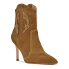 Nine West Flows Women's Suede Ankle Boots -Nine West shop 5904529 Caramel Suede