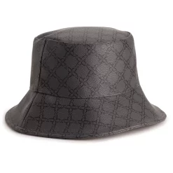 Women's Nine West Vegan Leather Lattice Pattern Bucket Hat -Nine West shop 5921334 Black