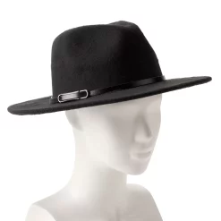 Women's Nine West Vegan Leather Tie Felt Floppy Hat -Nine West shop 5921335 ALT
