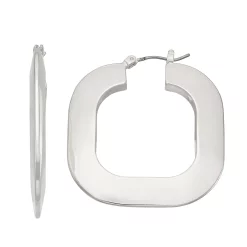 Nine West Silver Tone Hoop Earrings