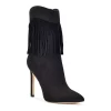 Nine West Tries Women's Fringe Ankle Boots -Nine West shop 5947183 Black