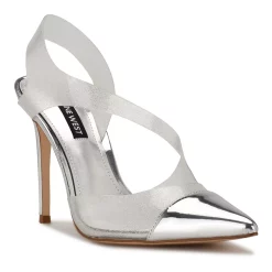 Nine West Flawless Women's Slingback Heels -Nine West shop 5961426 Clear Silver