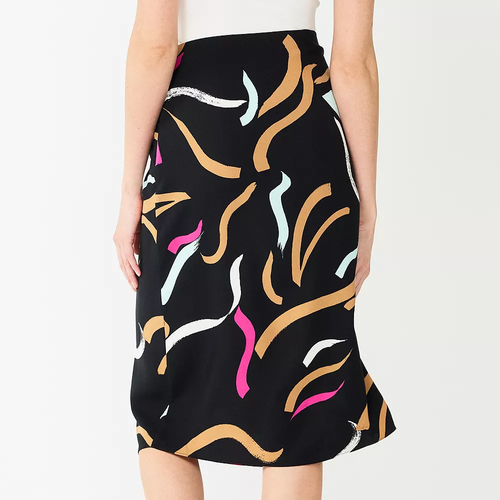Women's Nine West Side Ruched Midi Skirt 10 Women's Nine West Side Ruched Midi Skirt - Image 8