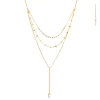 Nine West Gold Tone Crystal Triple-Row Layered Y-Necklace -Nine West shop 6015481