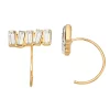 Nine West Gold Tone Crystal Cluster Mini Threader Earrings -Nine West shop 6015552