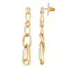 Nine West Gold Tone Crystal Linear Chain Drop Earrings -Nine West shop 6015555