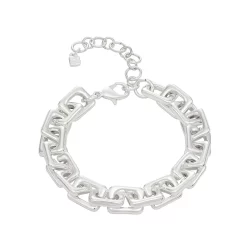 Nine West Silver Tone Link Chain Bracelet