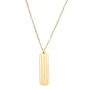 Nine West Gold Tone Dog Tag Pendant Necklace -Nine West shop 6015698