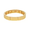 Nine West Gold Tone Textured Stretch Bracelet 2 Nine West Gold Tone Textured Stretch Bracelet -Nine West shop 6015702