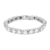 Nine West Silver Tone Simulated Crystal Stretch Bracelet -Nine West shop 6017032