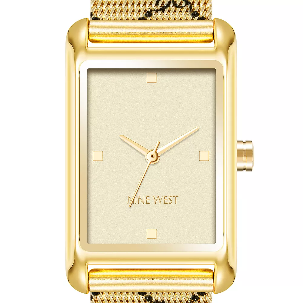 Nine West Women's Silver Tone Metal Mesh Watch 7 Nine West Women's Silver Tone Metal Mesh Watch - Image 5