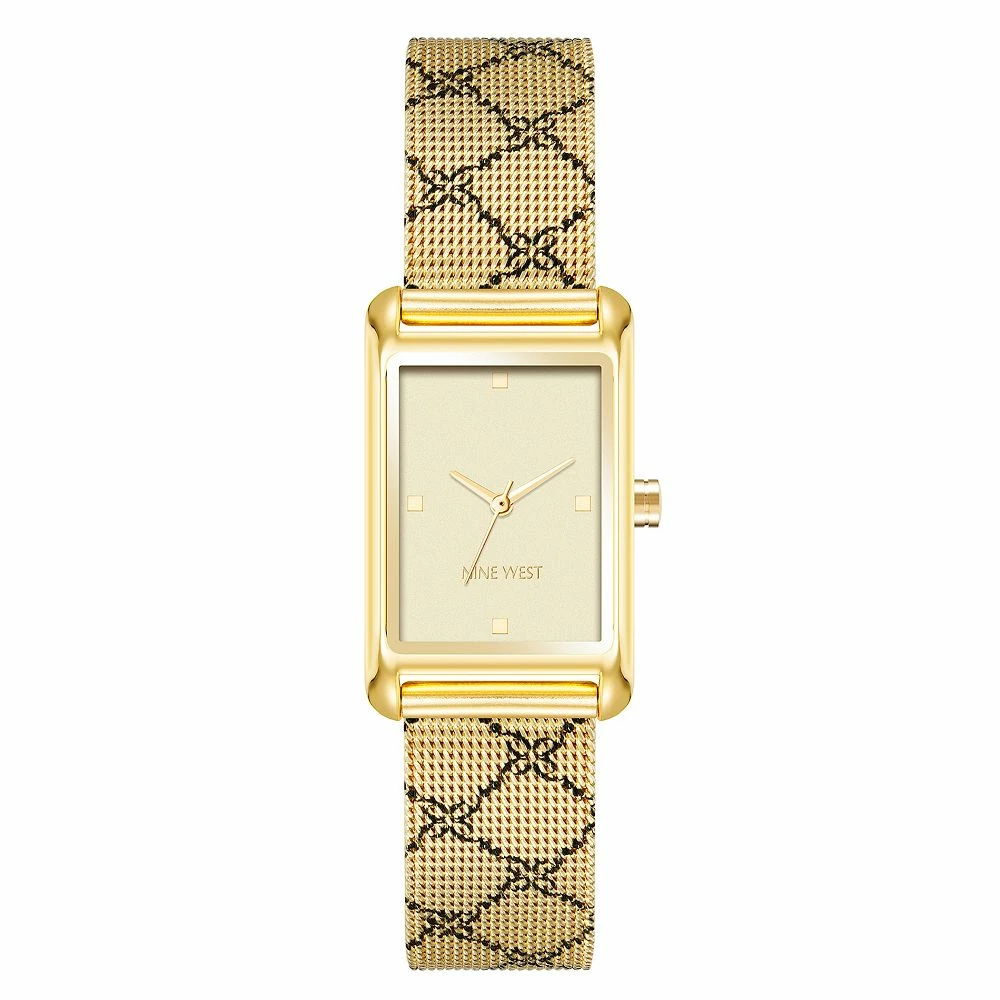 Nine West Women's Silver Tone Metal Mesh Watch 5 Nine West Women's Silver Tone Metal Mesh Watch - Image 3