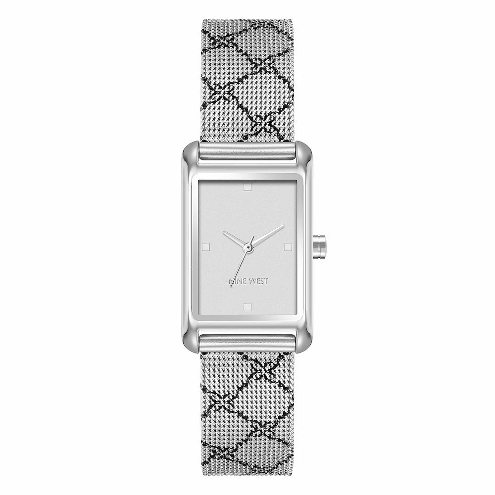 Nine West Women's Silver Tone Metal Mesh Watch 3 Nine West Women's Silver Tone Metal Mesh Watch