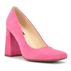 Nine West Yolend Women's Suede Heels -Nine West shop 6037674 Neon Pink Suede
