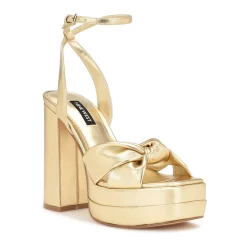 Nine West Vivid Women's Platform Dress Sandals -Nine West shop 6098036 Gold