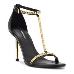 Nine West Ropes Women's Stiletto Dress Sandals -Nine West shop 6102007 Black Gold