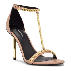 Nine West Ropes Women's Stiletto Dress Sandals -Nine West shop 6102007 Light Natural Gold