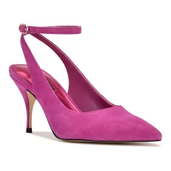 Nine West Boca Women's Ankle Strap Heels -Nine West shop 6131881 Dark Pink Suede