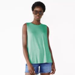 Nine West Essential Easy High-Neck Tank -Nine West shop 6171805 Reef Green